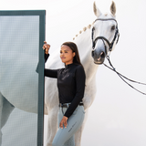 Pikeur Athleisure Ladies Function Zip Shirt in Night Blue-Base Layers-Eland Lodge