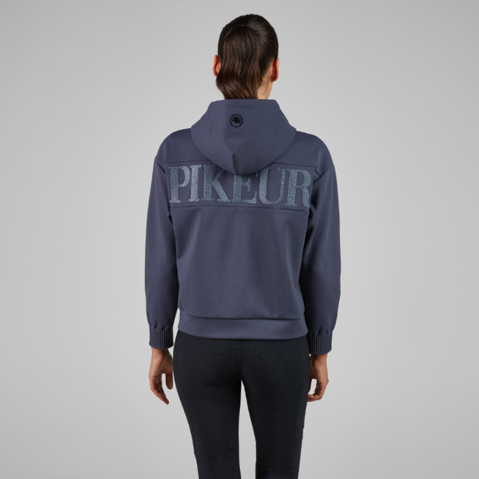 Pikeur Fleece Jacket Hoodie in Graphite Blue-Fleeces, Sweaters & Jumpers-Eland Lodge