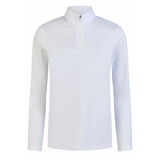 Long sleeve white shirt on a white background