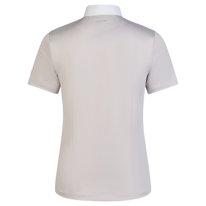 Beige polo shirt on a white background