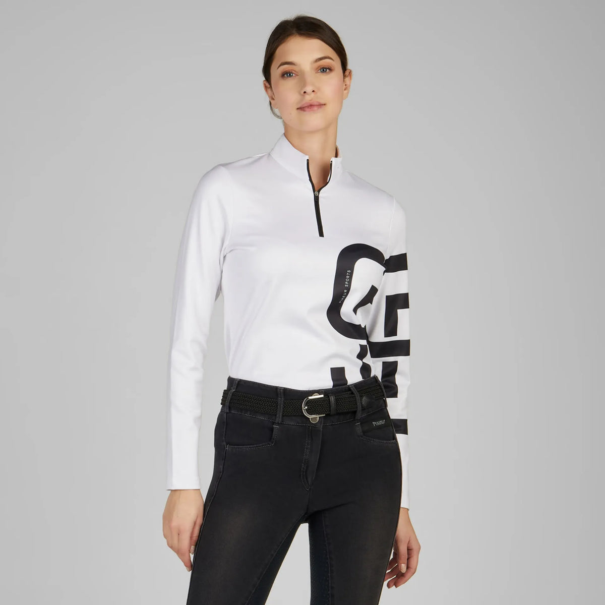 Pikeur Sports Ladies Icon Base Layer in White-Base Layers-Eland Lodge