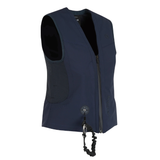 Dark blue air jacket gilet for equestrians on a white background