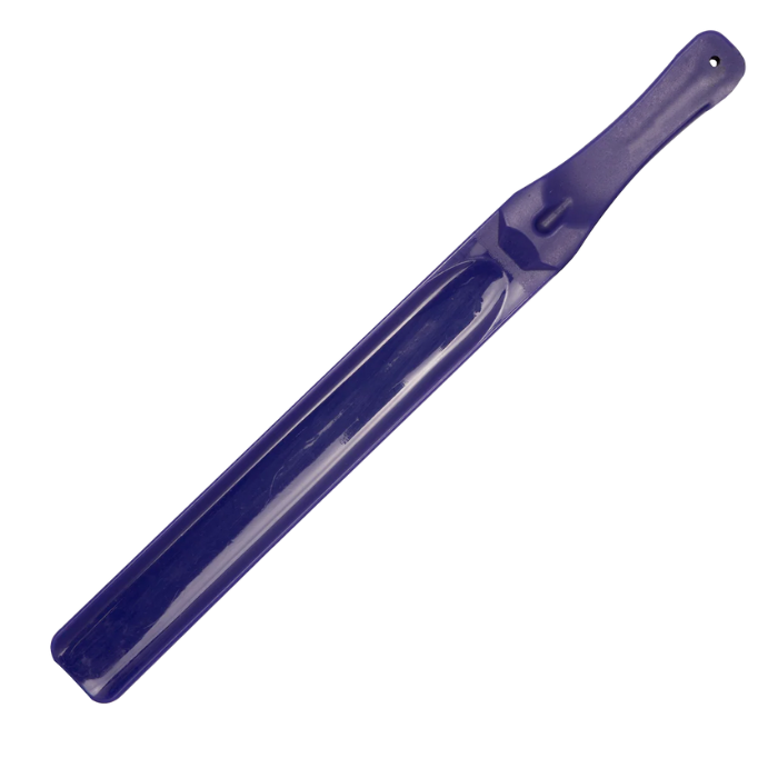 Purple feed stirring stick on a white background