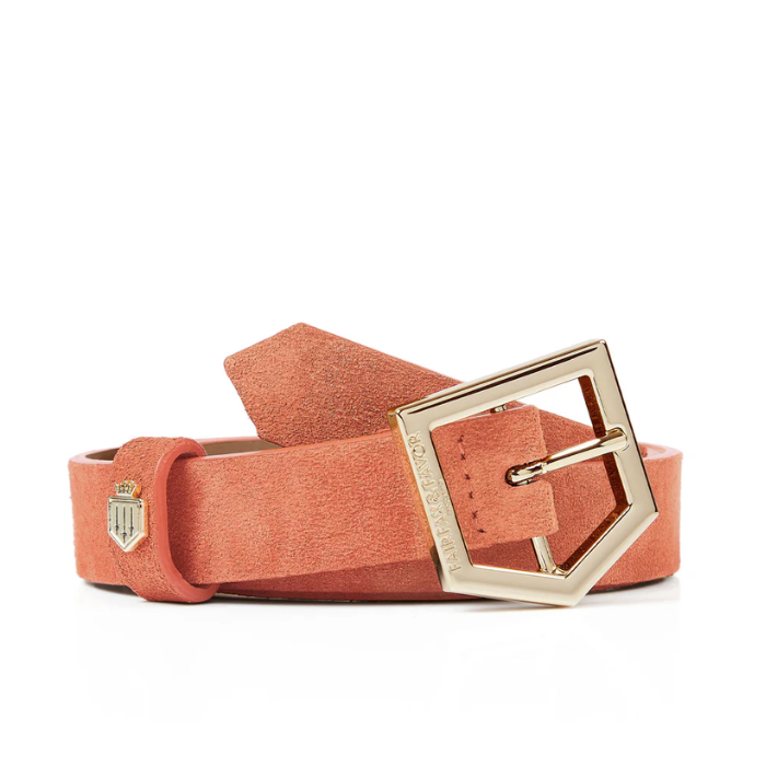 Fairfax & Favor Ladies Sennowe Suede Belt - Melon | Eland Lodge