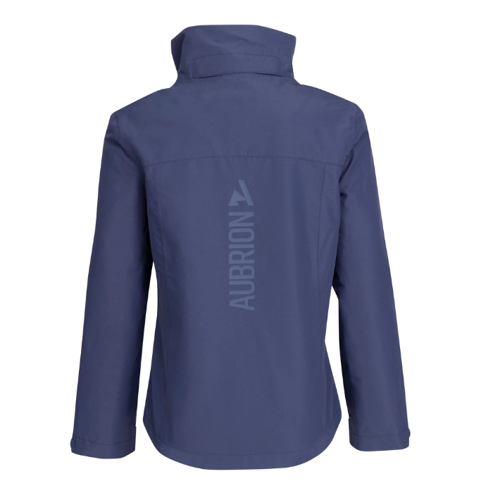 Blue jacket on white background back view