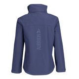 Blue jacket on white background back view
