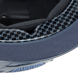 Inner section of a riding helment with branded detailing