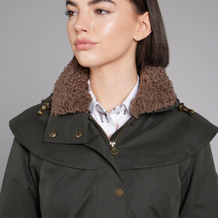 Toggi Ladies Portobello Waterproof Coat in Dark Green-Jackets & Coats-Eland Lodge