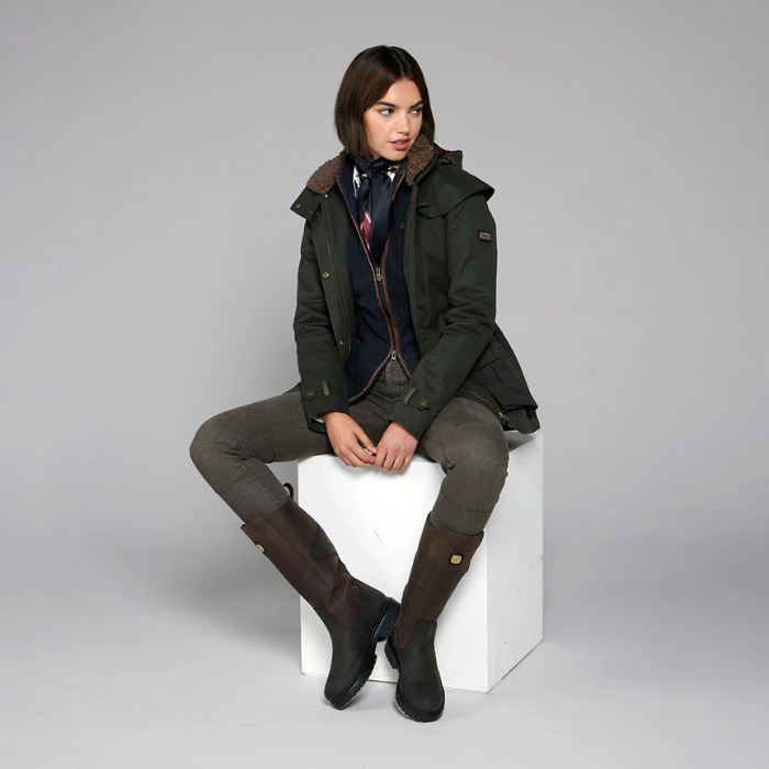 Toggi Ladies Portobello Waterproof Coat in Dark Green-Jackets & Coats-Eland Lodge