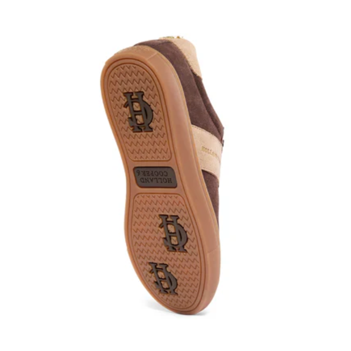 Holland Cooper Knightsbridge Court Trainer in Dark Chocolate Taupe