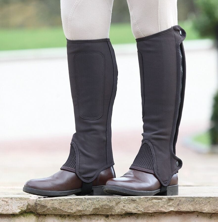 Shires Childrens Synthetic Nubuck Half Chaps