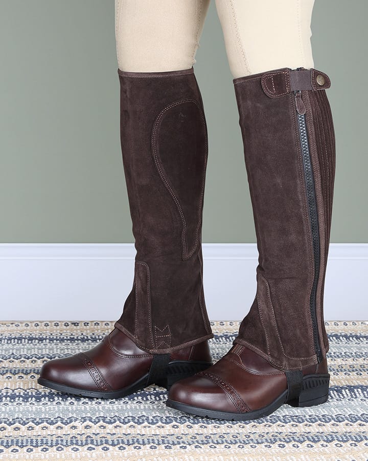 Shires Moretta Childrens Suede Half Chaps