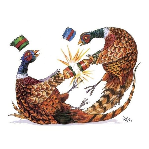 Bryn Parry "Festive Pheasants" Christmas Card