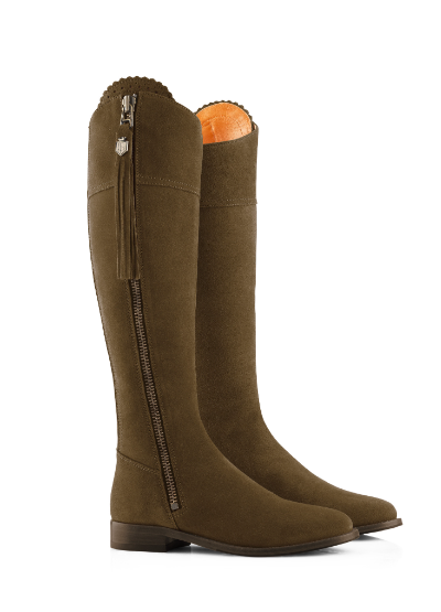 Fairfax & Favor Ladies Regina Flat Regular Fit Suede Boots