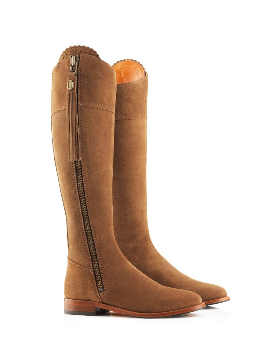 Fairfax & Favor Ladies Regina Flat Regular Fit Suede Boots