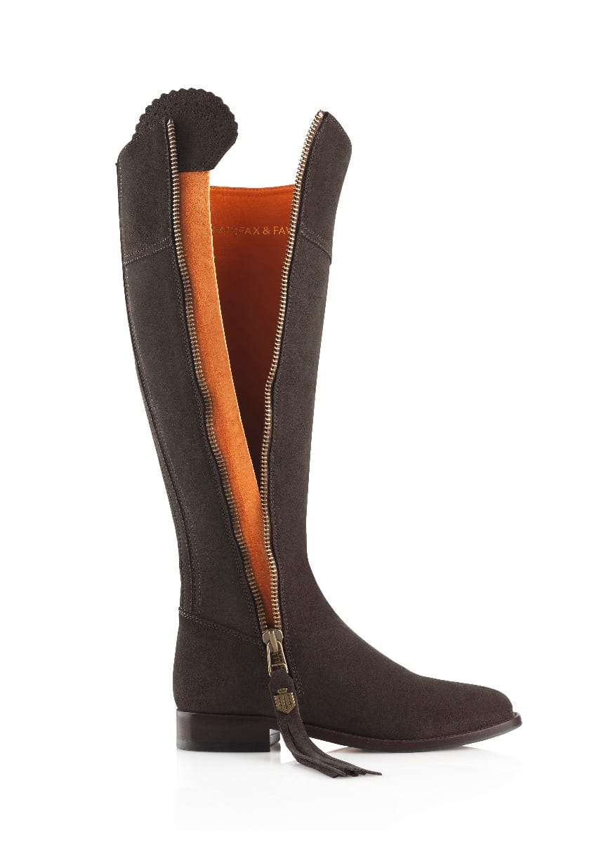 Fairfax & Favor Ladies Regina Flat Regular Fit Suede Boots