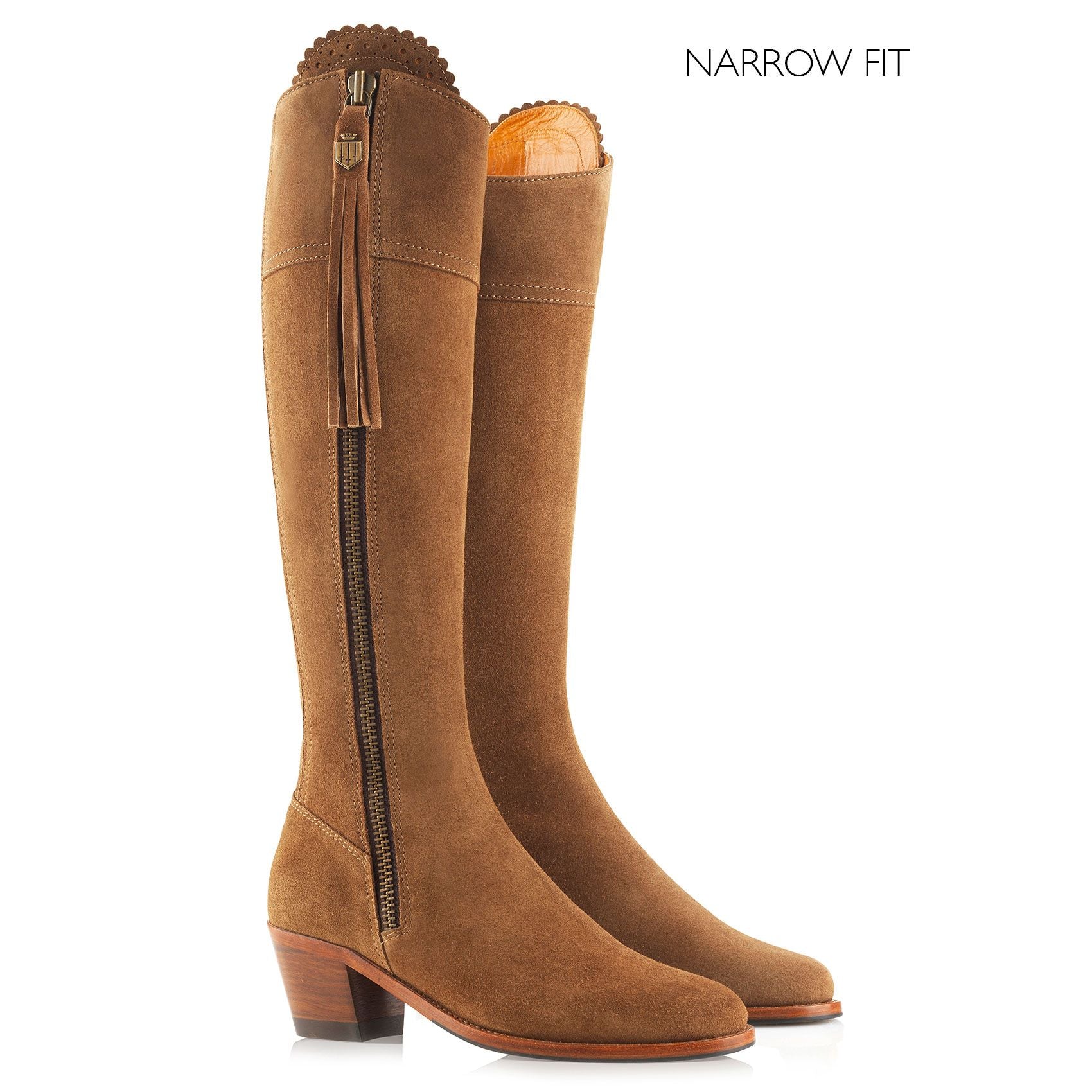 Fairfax & Favor Ladies Regina Flat Narrow Fit Suede Boots