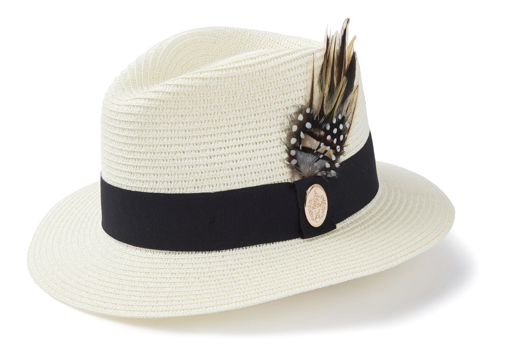 Hicks & Brown Ladies Aldeburgh Guinea & Pheasant Feather Fedora