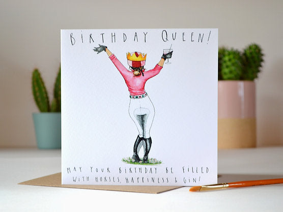 Molly Doodle Dandy Birthday Gin Queen Card