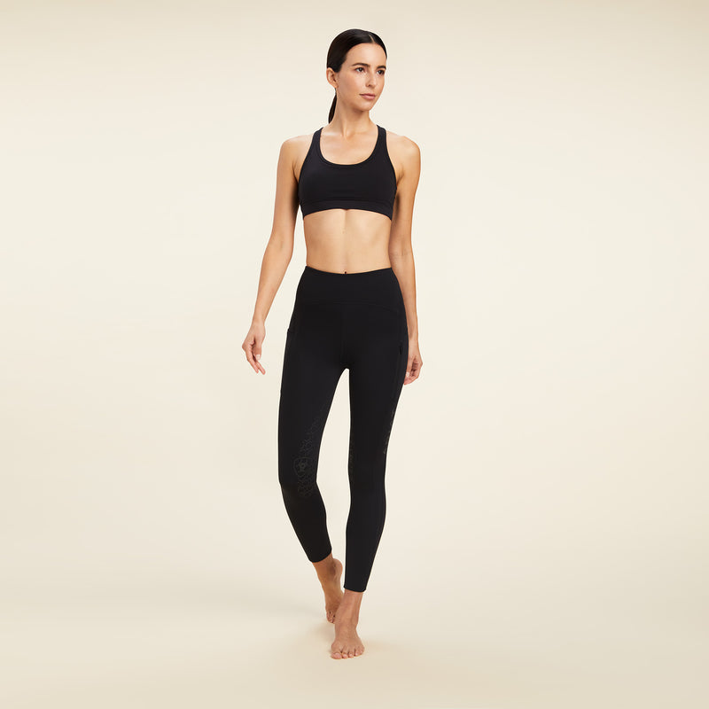 Ariat Ladies Venture Thermal Half Grip Tights-Jodhpurs & Breeches-Eland Lodge