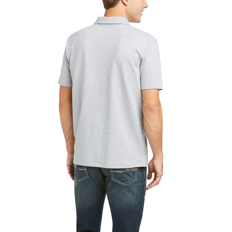 Ariat Mens Medal Short Sleeve Polo-Polo's, Tops & T-Shirts-Eland Lodge
