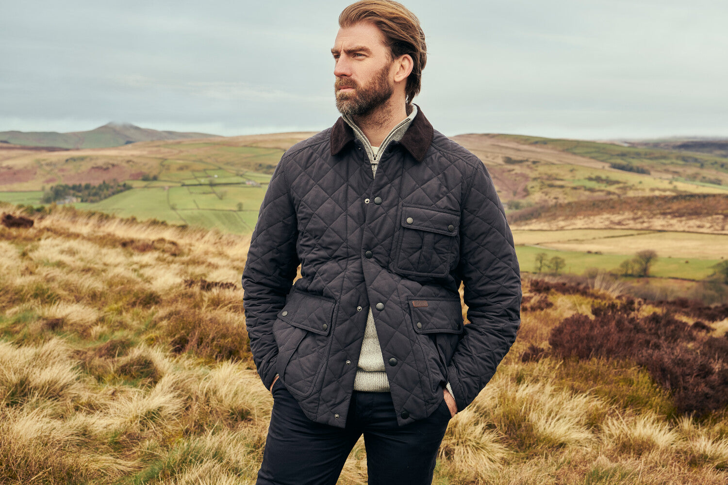 Cheap barbour quilted jacket mens online