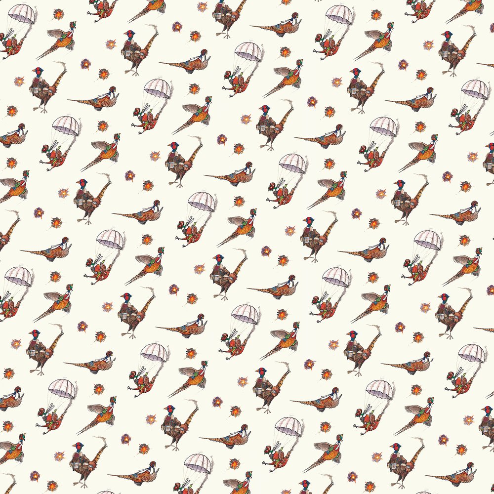 Bryn Parry Bombing Pheasants Gift Wrap Pack-Greetings Cards-Eland Lodge