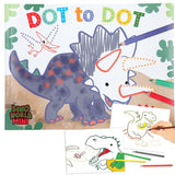 Dino World Dot to Dot Colouring Book