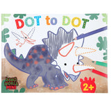 Dino World Dot to Dot Colouring Book