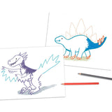 Dino World Dot to Dot Colouring Book