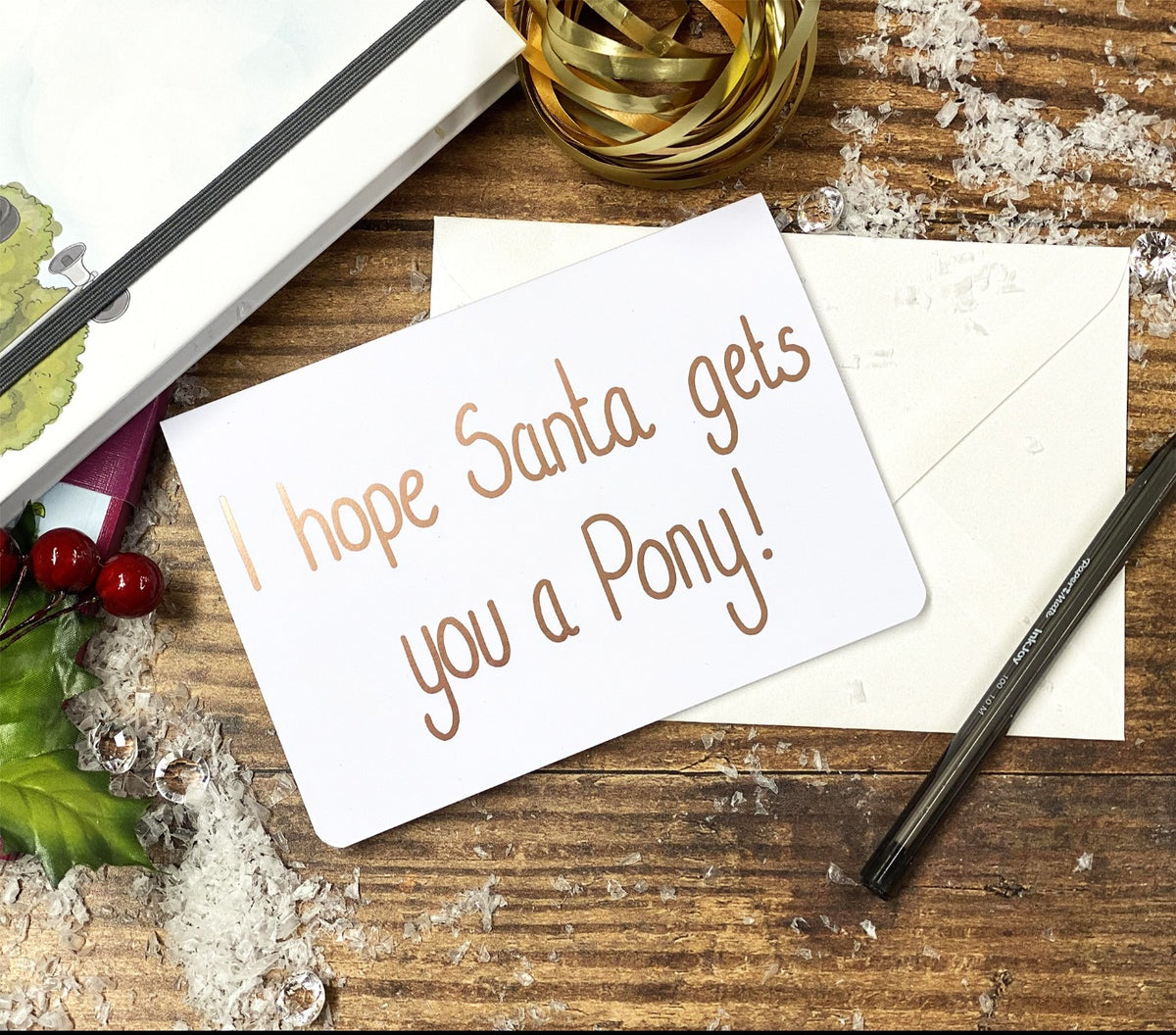 Emily Cole "I hope Santa gets you a Pony!" Christmas Card
