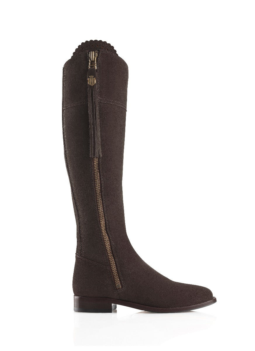 Fairfax & Favor Ladies Regina Flat Sporting Fit Suede Boots