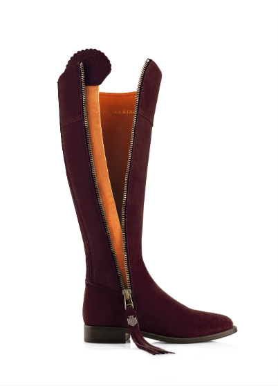 Fairfax Favor Ladies Flat Regina Narrow Fit Suede Boots Eland