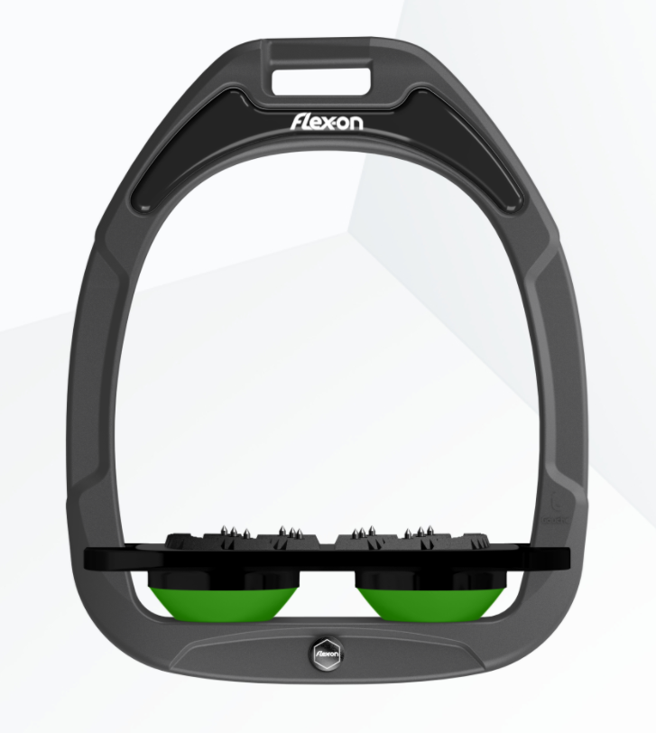 Flex-On Green Composite Stirrups with Flat Ultra-Grip Tread