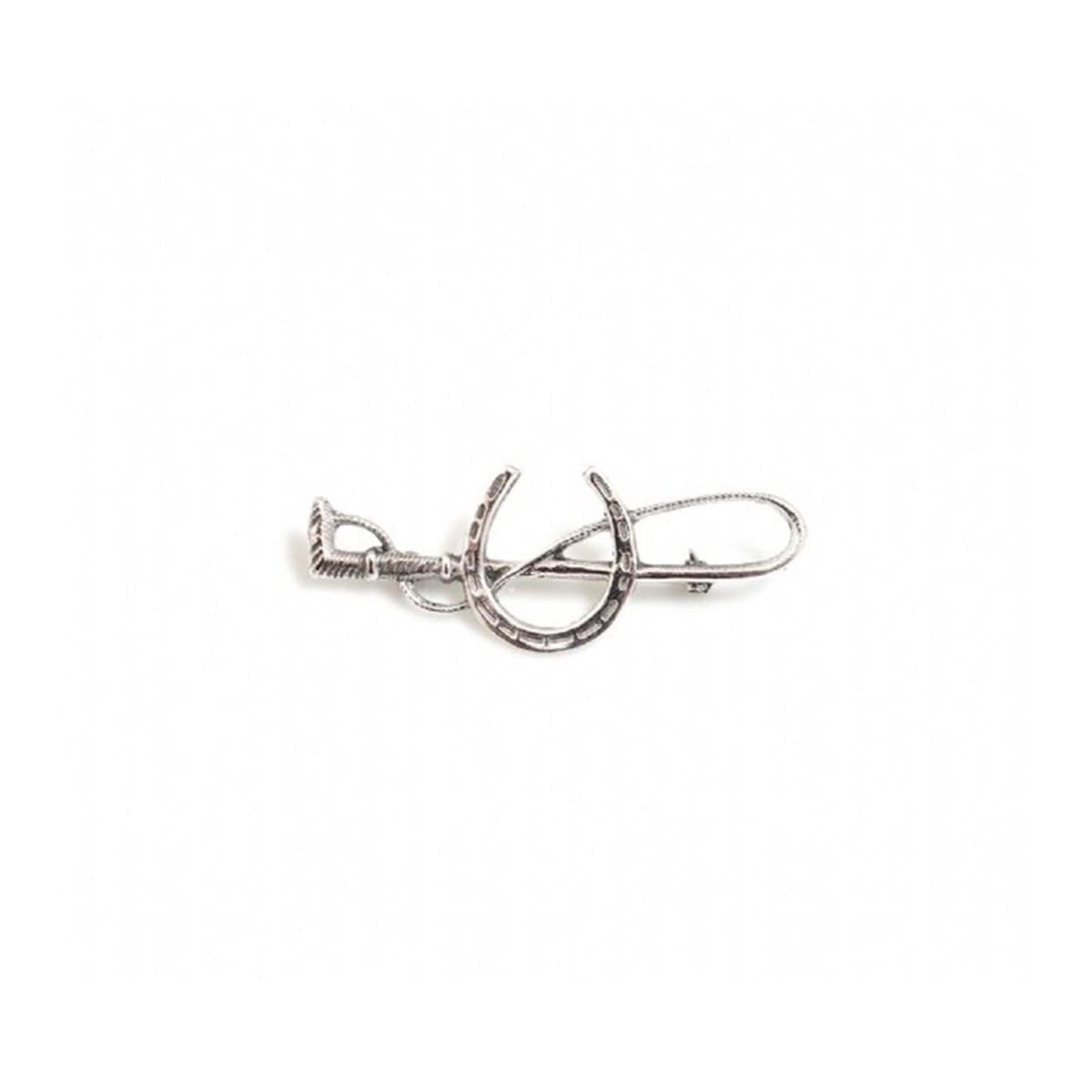 Hiho Silver Horseshoe and Crop Pin