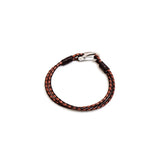 Hiho Silver Plaited Leather Bracelet with Silver Clasp-Jewellery-Eland Lodge