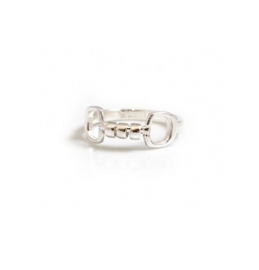 Hiho Silver Sterling Silver Cherry Roller Snaffle Ring