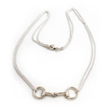 HiHo Silver Double Chained Snaffle Necklace