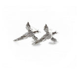 Hiho Silver Pheasant Stud Earrings