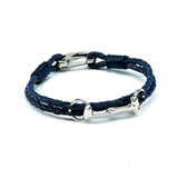 Hiho Silver Snaffle Leather Bracelet