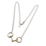 HiHo Silver Double Chained Snaffle Necklace