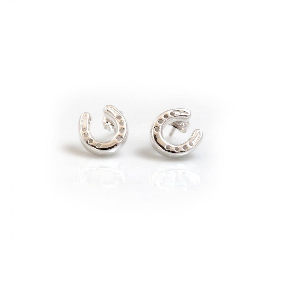 Hiho Silver Sterling Silver Horseshoe Studs