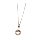 HiHo Silver Two Tone Snaffle Pendant on Trace Chain