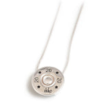 HiHo Silver Sterling Silver & 18ct Rose Gold Plated 20 Bore Shotgun Cartridge Pendant
