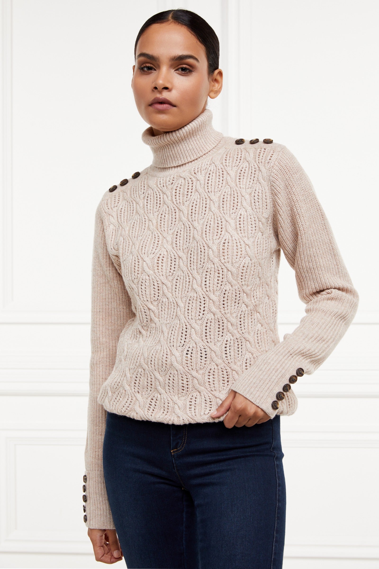 Holland Cooper Ladies Cotswold Roll Neck Knit
