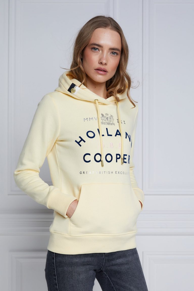 Holland Cooper Ladies GBE Flock Logo Hoodie