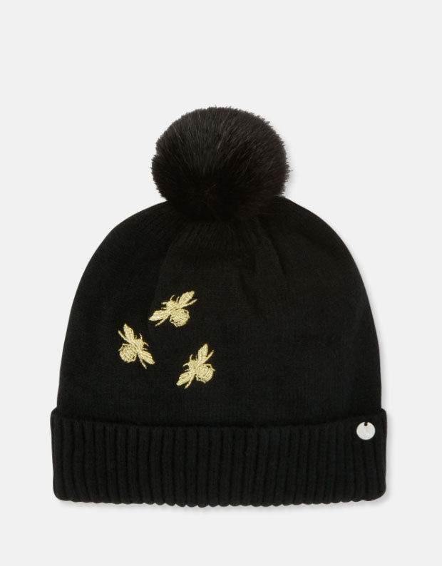 Joules Ladies Stafford Knitted Hat with Embellishment