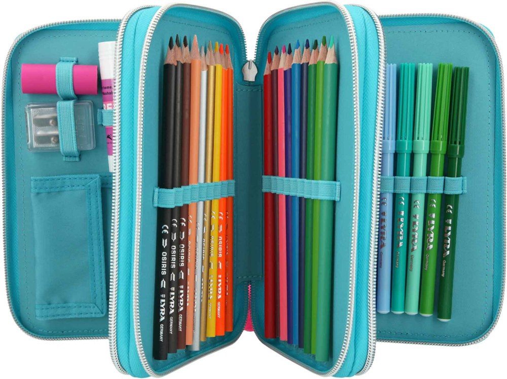 Miss Melody Triple Pencil Case with LED