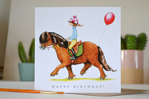 Molly Doodle Dandy Pony Party Birthday Card