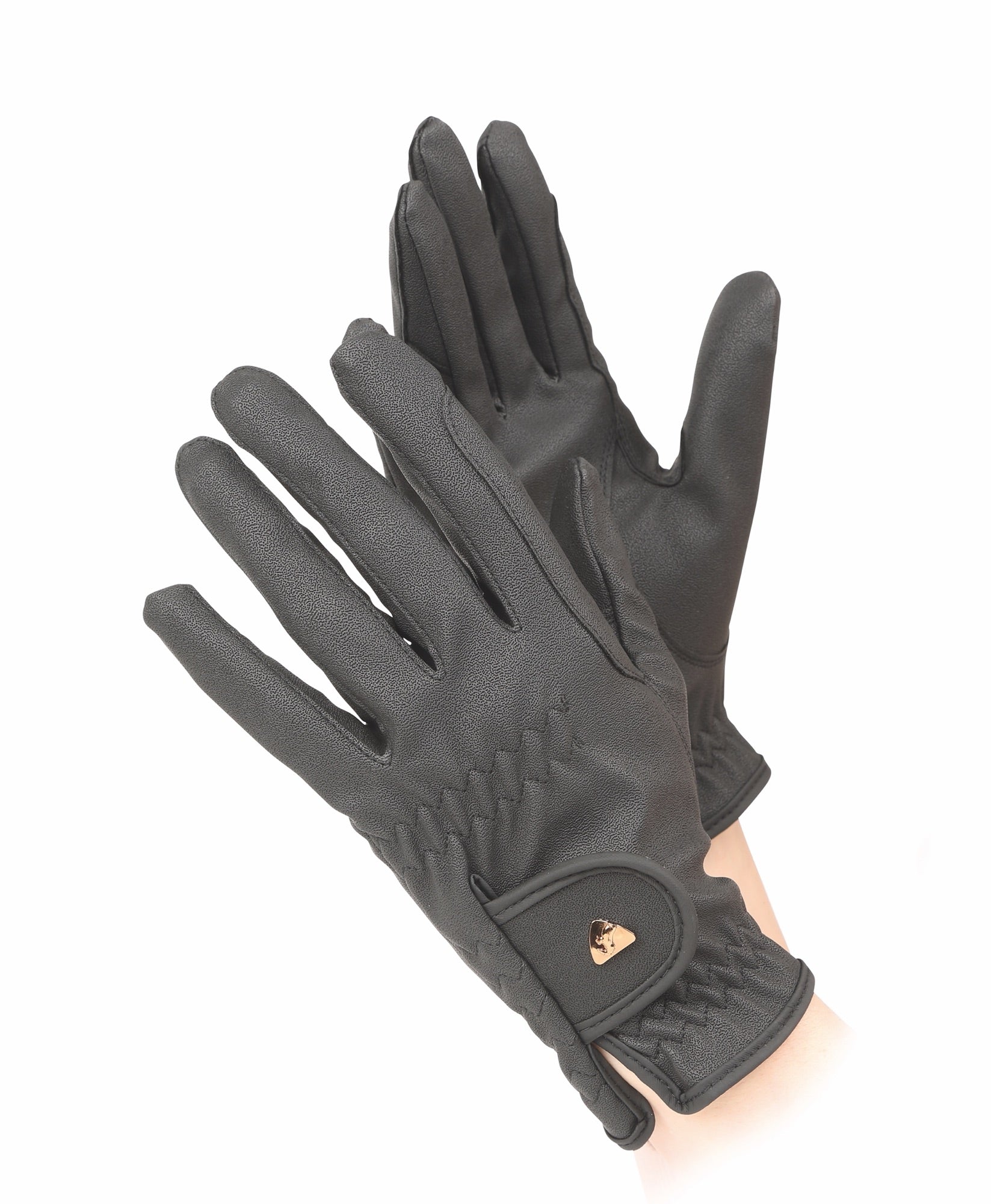 Shires Aubrion Childs PU Riding Gloves-Riding Gloves-Eland Lodge